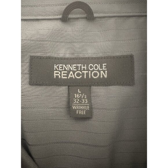 🌵4/$25 Kenneth Cole Reaction Men's Long Sleeve Gray‎ Button Down Shirt Size XL - Picture 2 of 7